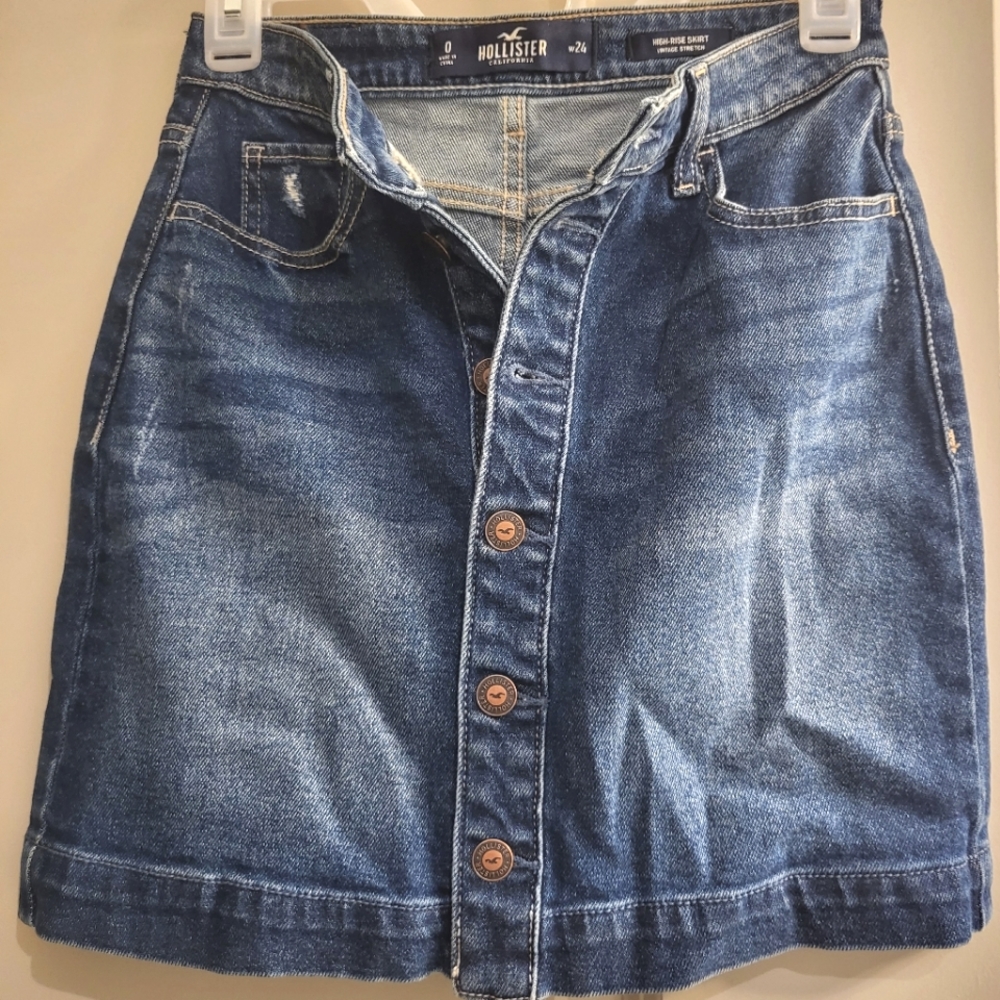 High waist, hollister, button up skirt. NWOT
